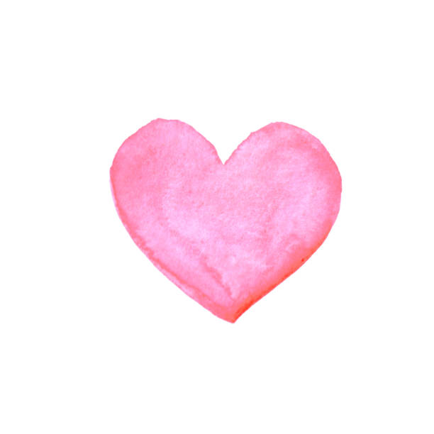 istock Watercolor big red Heart love. Valentines day background texture. Hand drawn 1205647712