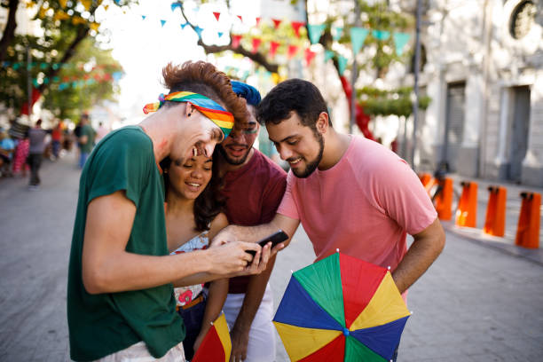 istock Friends checking their selfie on phone 1205650624
