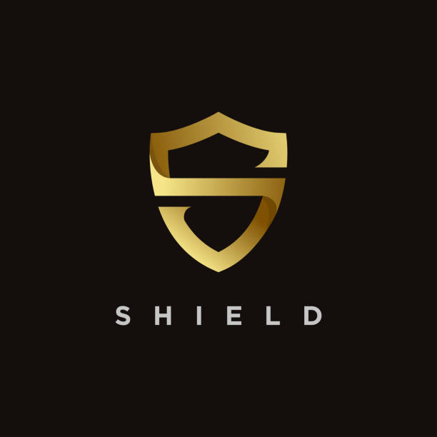 Elegant S shield logo icon Elegant S shield logo icon letter s stock illustrations