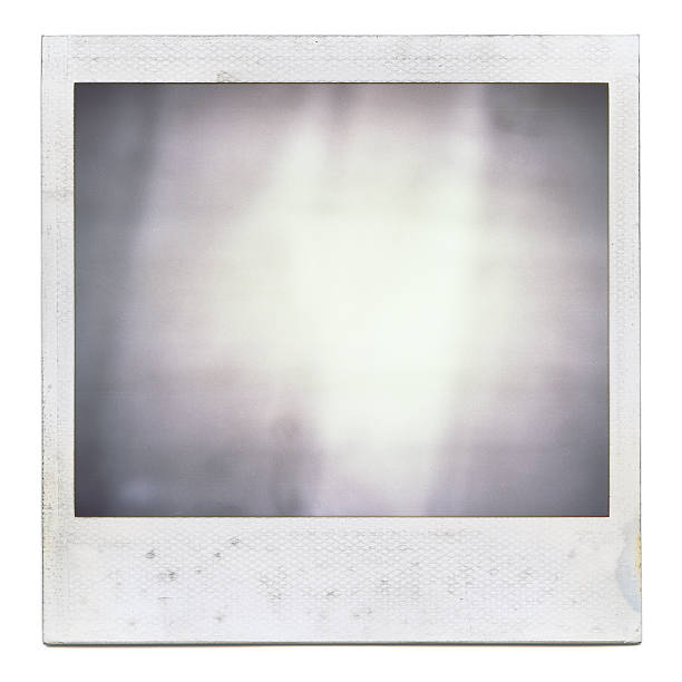 Grungy instant film frame with abstract filling