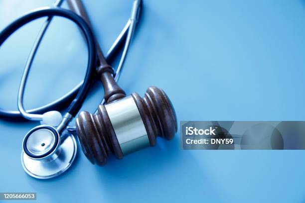 Gavel And Stethoscope Stock Photo - Download Image Now - Healthcare And Medicine, Law, Legal System