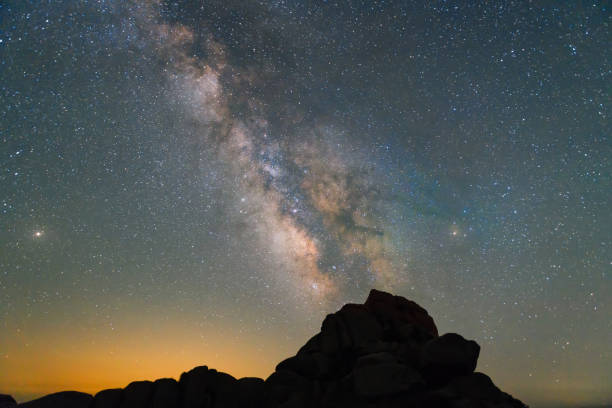 istock The Milky way over the mountains 1205668260