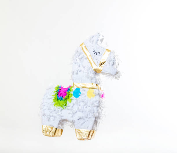 istock White Donkey Piaata on White Background 1205671857