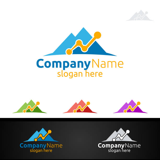 Peak Stat Marketing Financial Advisors Symbol Design Marketing Financial Advisors Symbol Design Template Icon increase stat stock illustrations
