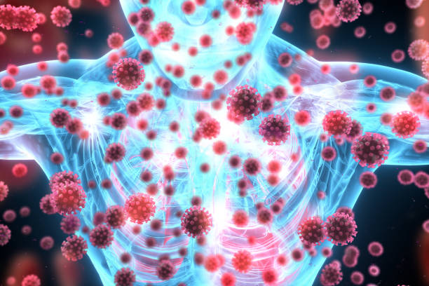 istock Pneumonia coronavirus x-ray lung illustration 1205679346