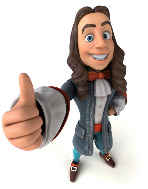 istock Cartoon man in historical baroque costume 1205682137