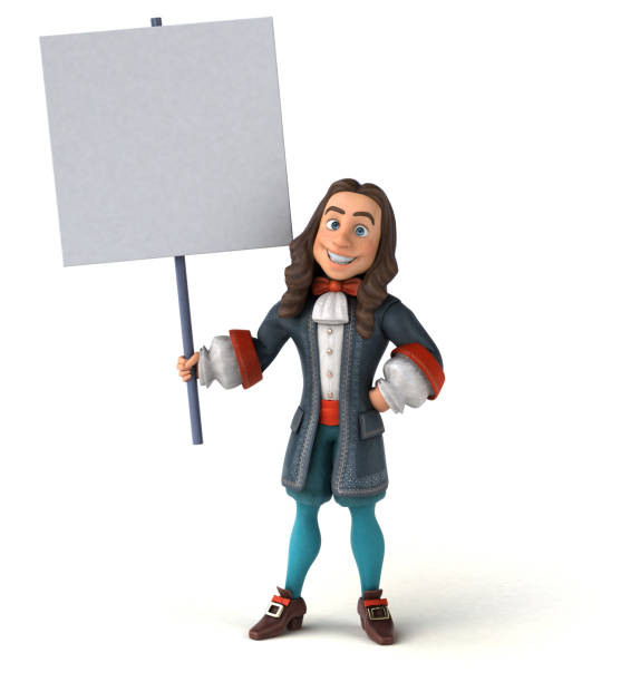 istock Cartoon man in historical baroque costume 1205682138