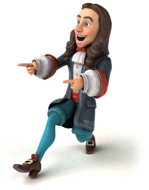 istock Cartoon man in historical baroque costume 1205682143