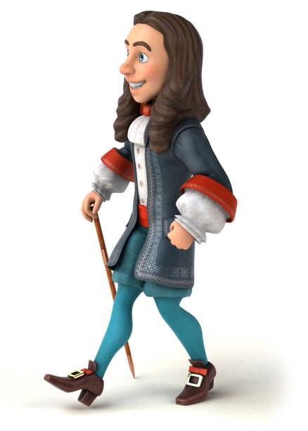 istock Cartoon man in historical baroque costume 1205682553