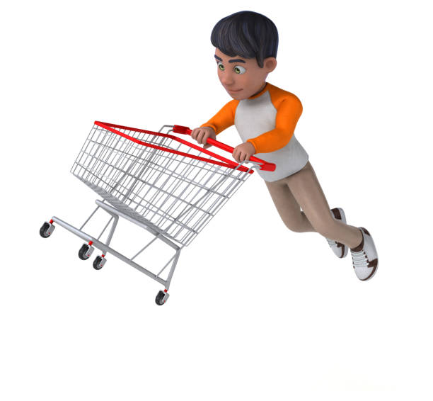 istock Fun 3D cartoon Asian teenager 1205682671