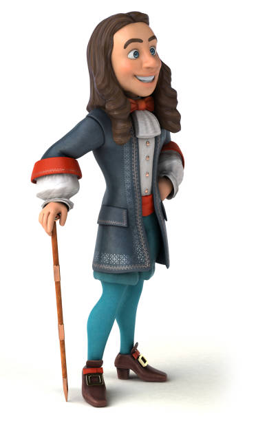 istock Cartoon man in historical baroque costume 1205682687