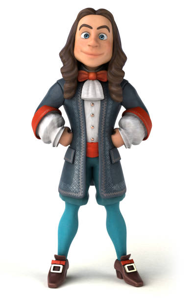 istock Cartoon man in historical baroque costume 1205682692
