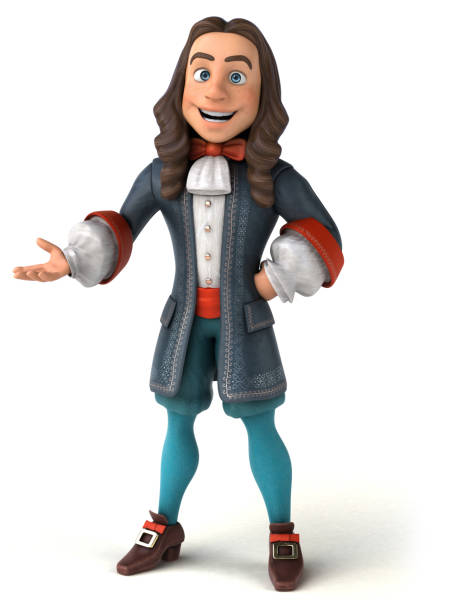 istock Cartoon man in historical baroque costume 1205682693