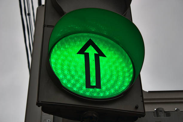 istock allowing (green) traffic light signal with an arrow 1205683264