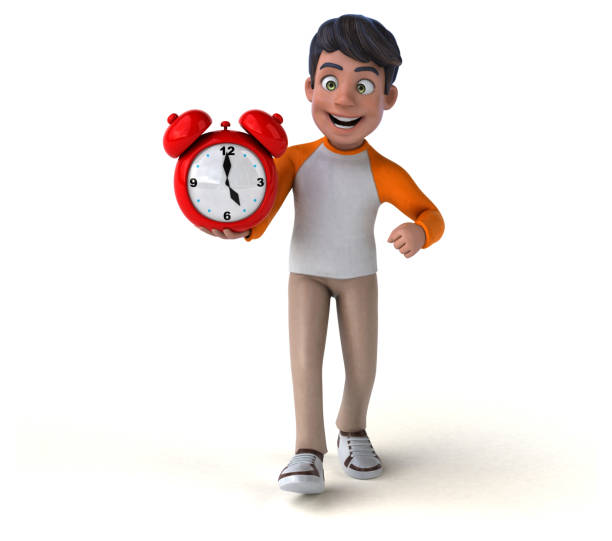 istock Fun 3D cartoon Asian teenager 1205683271