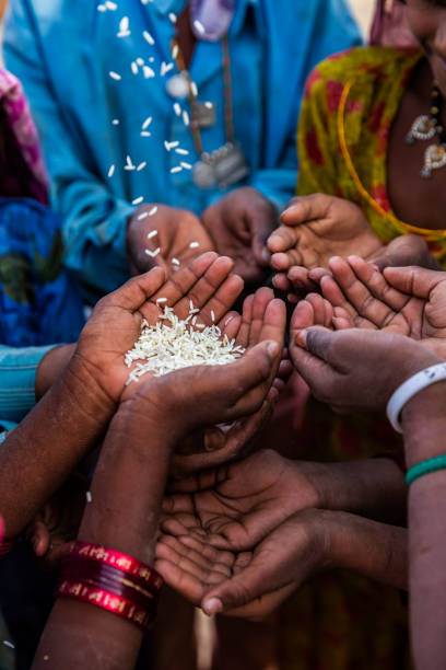 istock Poor Indian children asking for food, India 1205684620