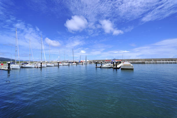 istock Blue ocean and sky in Wushih harbor Toucheng 1205686138