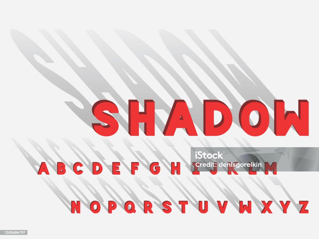 Shadow Abc's Shadow Font Vector Alphabet Stock Illustration - Download Image Now ...