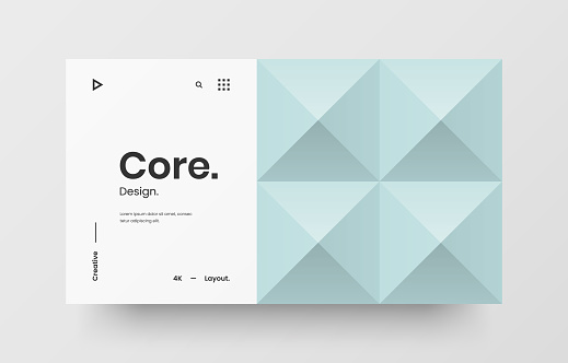 Horizontal Page Layout Example Creative Horizontal Website Screen Part For Responsive Web Design ...