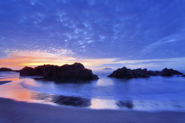 istock Blue atmosphere with the coast Toucheng 1205687059