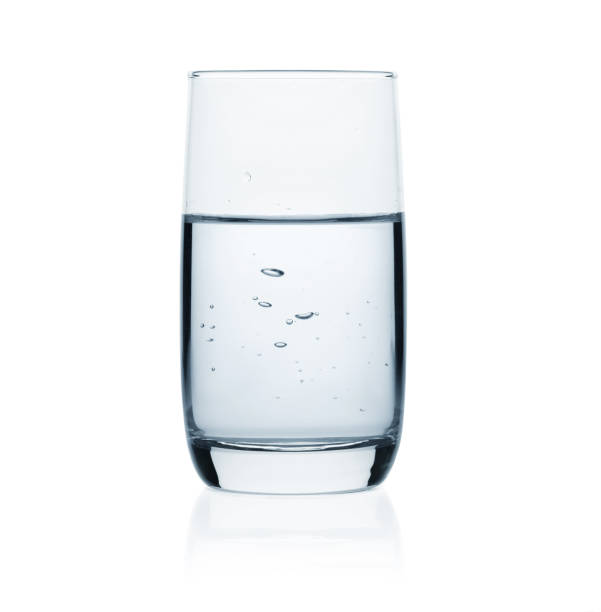 istock Glass of water isolated on white 1205688900