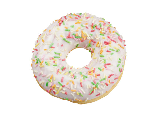 istock glazed round donut with sprinkles isolated on white 1205689268