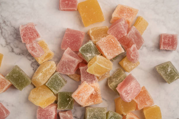 istock colorful turkish delights on a marble table 1205690009