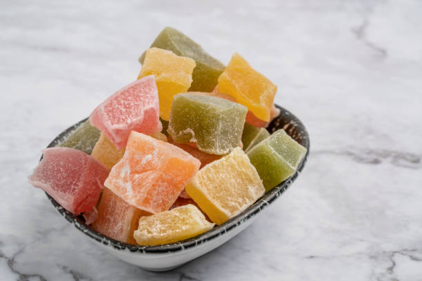 istock colorful turkish delights on a marble table 1205690012