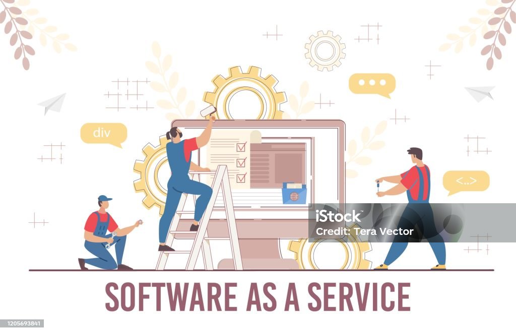 Engineer Team Software Service Development Process Stock Illustration ...