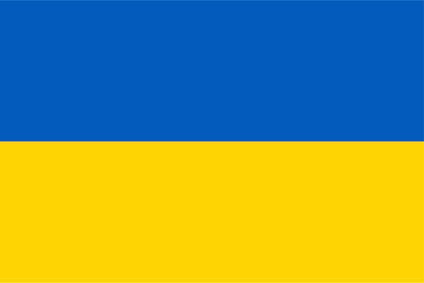 Vector Ukrainian Flag Design Vector Ukrainian Flag Design. Horizontal composition with copy space. ukrayna stock illustrations