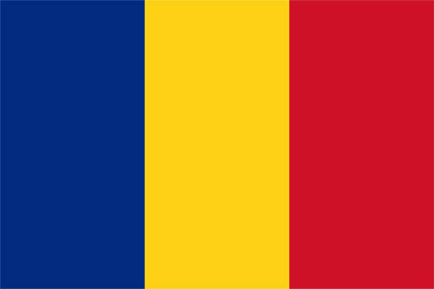 ilustrações, clipart, desenhos animados e ícones de design de bandeira romena vetorial - romania flag romanian flag colors