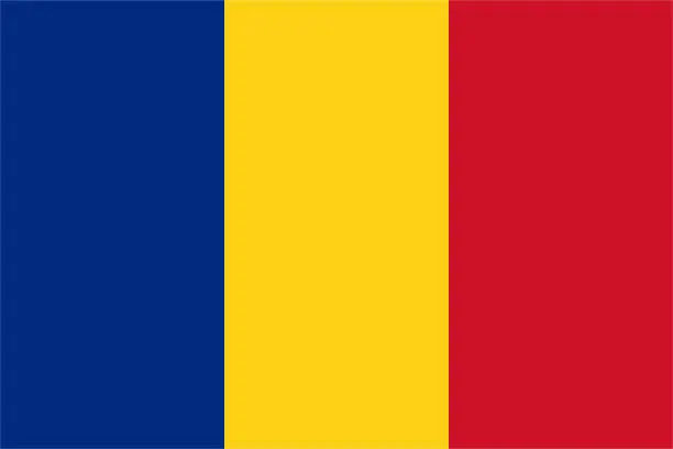 Vector illustration of Vector Romanian Flag Design