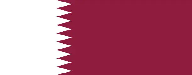 Vector illustration of Vector Qatari Flag Design