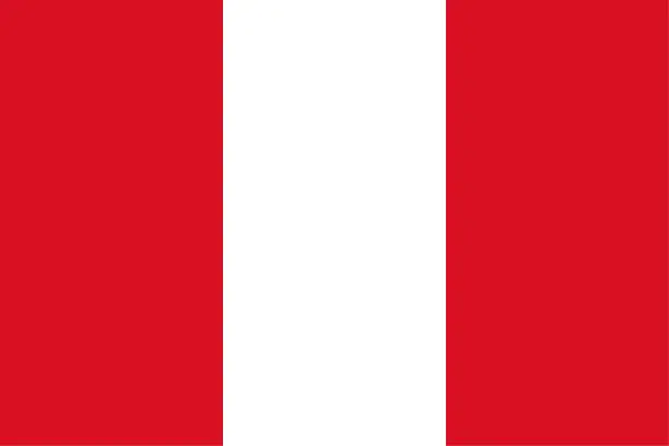 Vector illustration of Vector Peruvian Flag Design