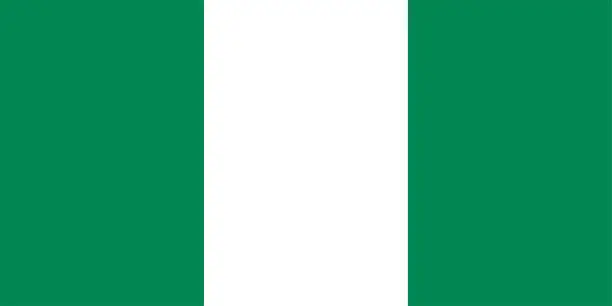 Vector illustration of Vector Nigerian Flag Design