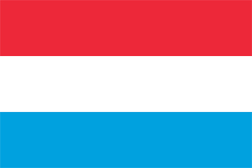 Vector Luxembourg Flag Design. Horizontal composition with copy space.