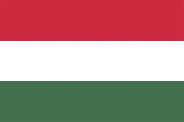 Vector illustration of Vector Hungarian Flag Design