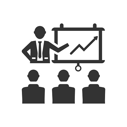 Business graphical presentation Icon
