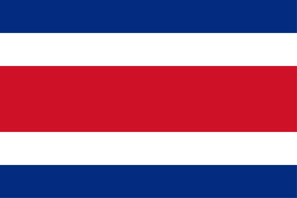 wektor kostarykańskie flag design - flaga kostaryki stock illustrations