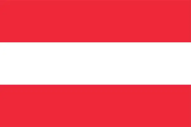 Vector illustration of Vector Austrian Flag Design