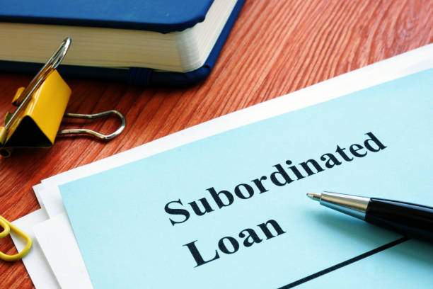 istock Subordinated loan debt agreement in the office. 1205699524