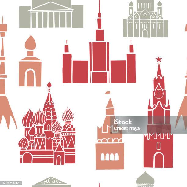Moscow Pattern Moscow Vector Seamless Pattern Stock Illustration - Download Image Now ...