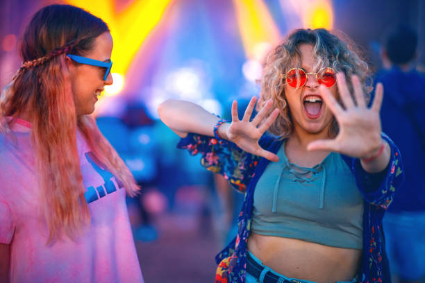 istock Fun at summertime music festival 1205701646