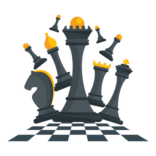koncepcja z figurkami do szachów. strategiczna gra planszowa. - rules of golf stock illustrations
