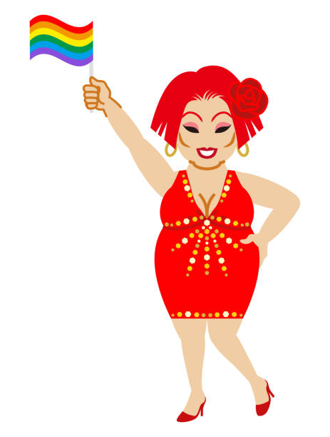 Drag Queen Mặc Váy Màu Đỏ Cầm Cờ Cầu Vồng Hình minh họa Sẵn có - Tải xuống  Hình ảnh Ngay bây giờ - Biểu tình - Sự kiện, Cầu vồng, Cắt ra - iStock