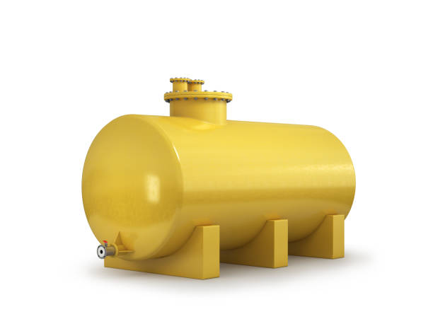 istock Capacities for acids and alkalis - chemical containers. 3d illustration 1205703474
