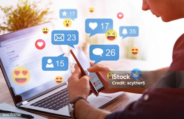 Social Media Concept Stock Photo - Download Image Now - Social Media, Marketing, Social Issues