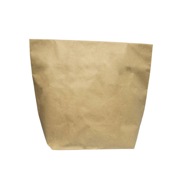 istock Brown paper bag on white abckground.Save the world. 1205711715