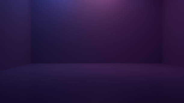 istock 3D render illustration of the wall with dim neon light color 1205713476
