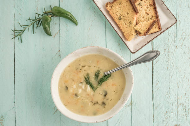 istock home made soup on a wooden table 1205717893